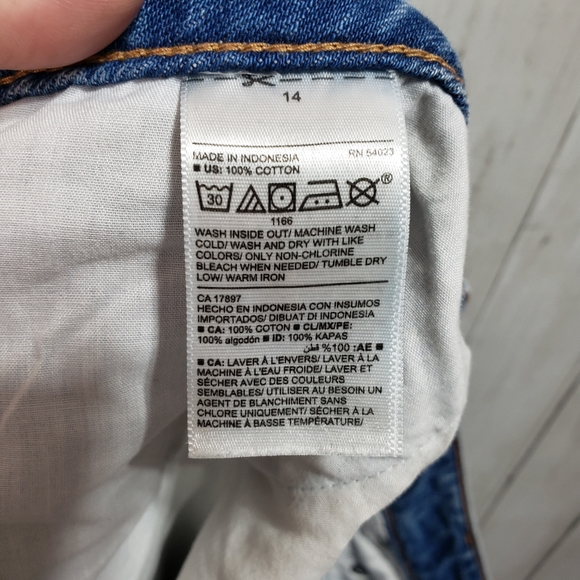 Old Navy Women's Blue Cotton Denim Raw Hem Skirt - Picture 5 of 5